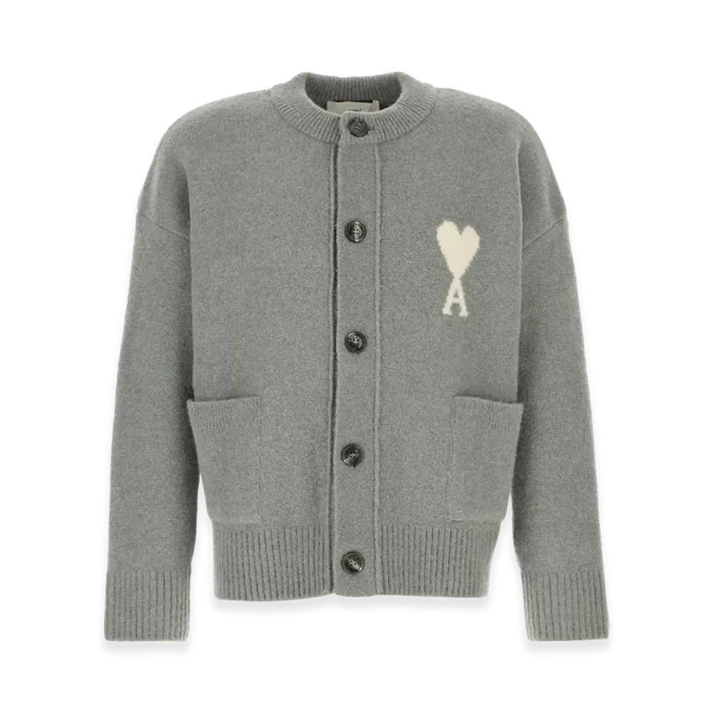 AMI PARIS Women's Cardigan "Gray"