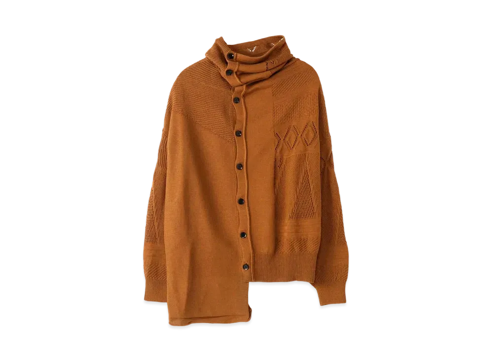 Yohji Yamamoto Y's RISMAT BY Y's PATCHWORK LACE DESIGN CARDIGAN