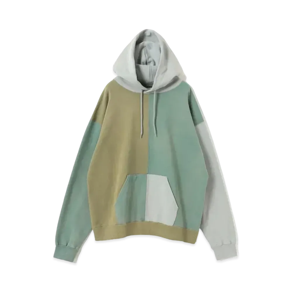 BEAMS Faded Crazy Pattern Hoodie "Olive"