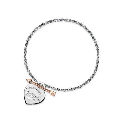 Tiffany & Co. Return to Tiffany Lovestruck Heart Tag Bracelet 18K "Silver/Rose Gold"