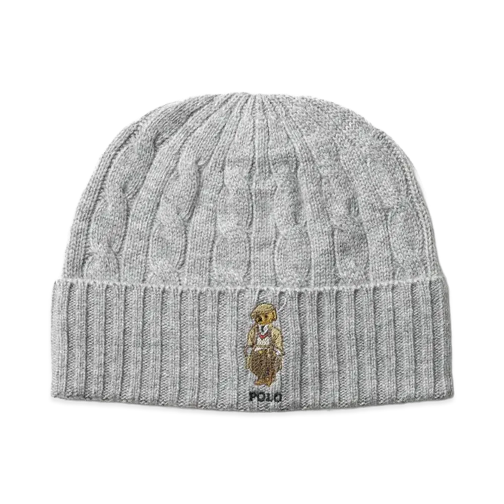 Polo Ralph Lauren Charles Bear Cable Beanie "Andover Heather"