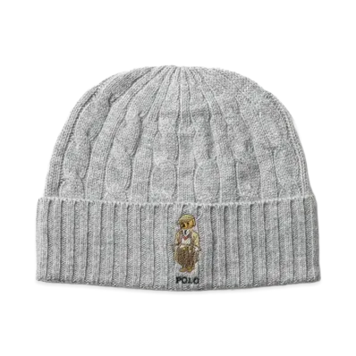Polo Ralph Lauren Charles Bear Cable Beanie "Andover Heather"