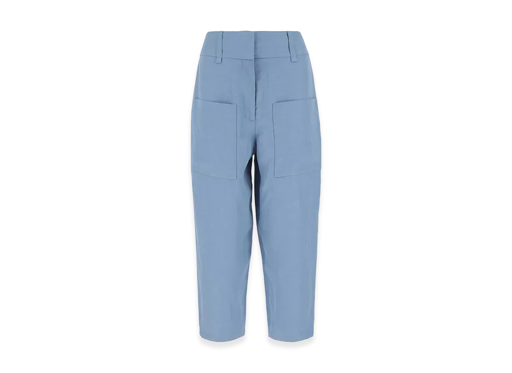 STELLA McCARTNEY Women's Light- Viscose Blend Culotte Pant "Lightblue/Blue"