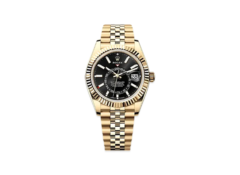ROLEX Sky-Dweller 42mm Yellow Gold 336938 "Bright Black"