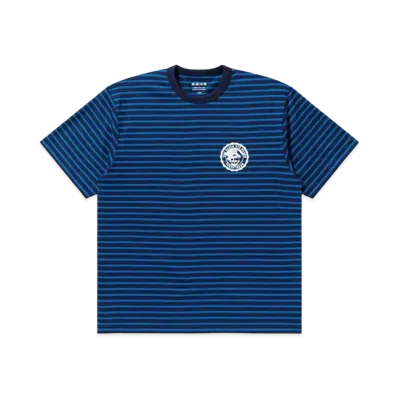 Black Eye Patch Pirate Logo Striprd Tee "Blue"