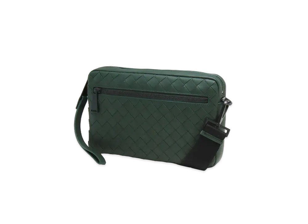 Bottega Veneta Intrecciato Messenger Bag "Pine Green"
