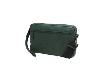 Bottega Veneta Intrecciato Messenger Bag "Pine Green"