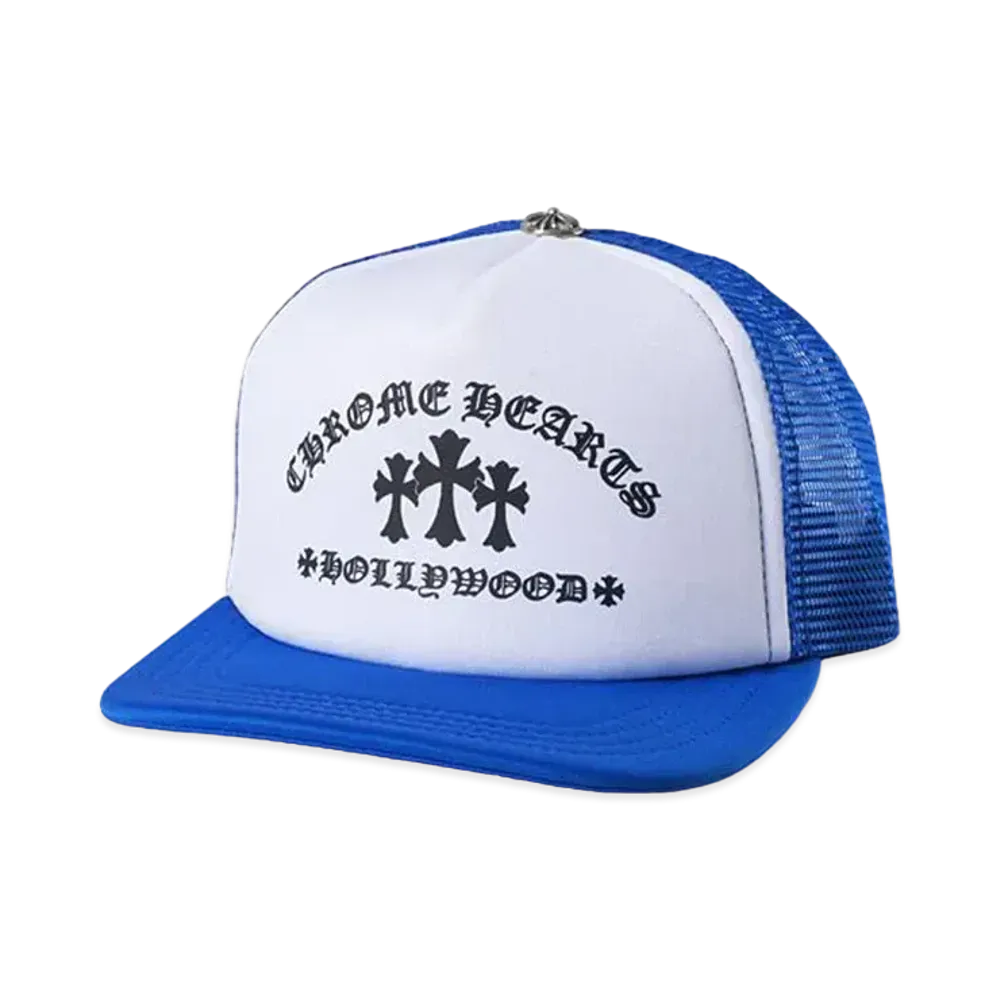 Chrome Hearts Trucker Cap King Taco "Blue/White"