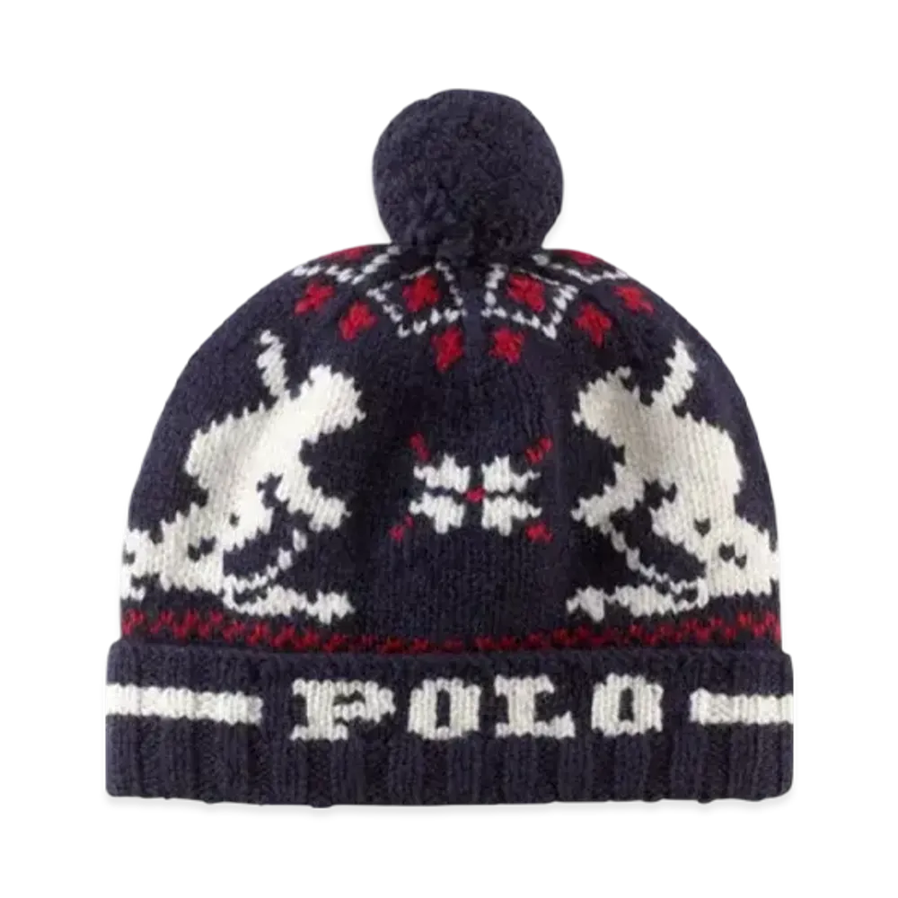 Polo Ralph Lauren Kids Cotton Big Pony Skull Cap "Navy"