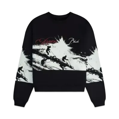 RHUDE Aspen Highland Ski Crewneck "Black"