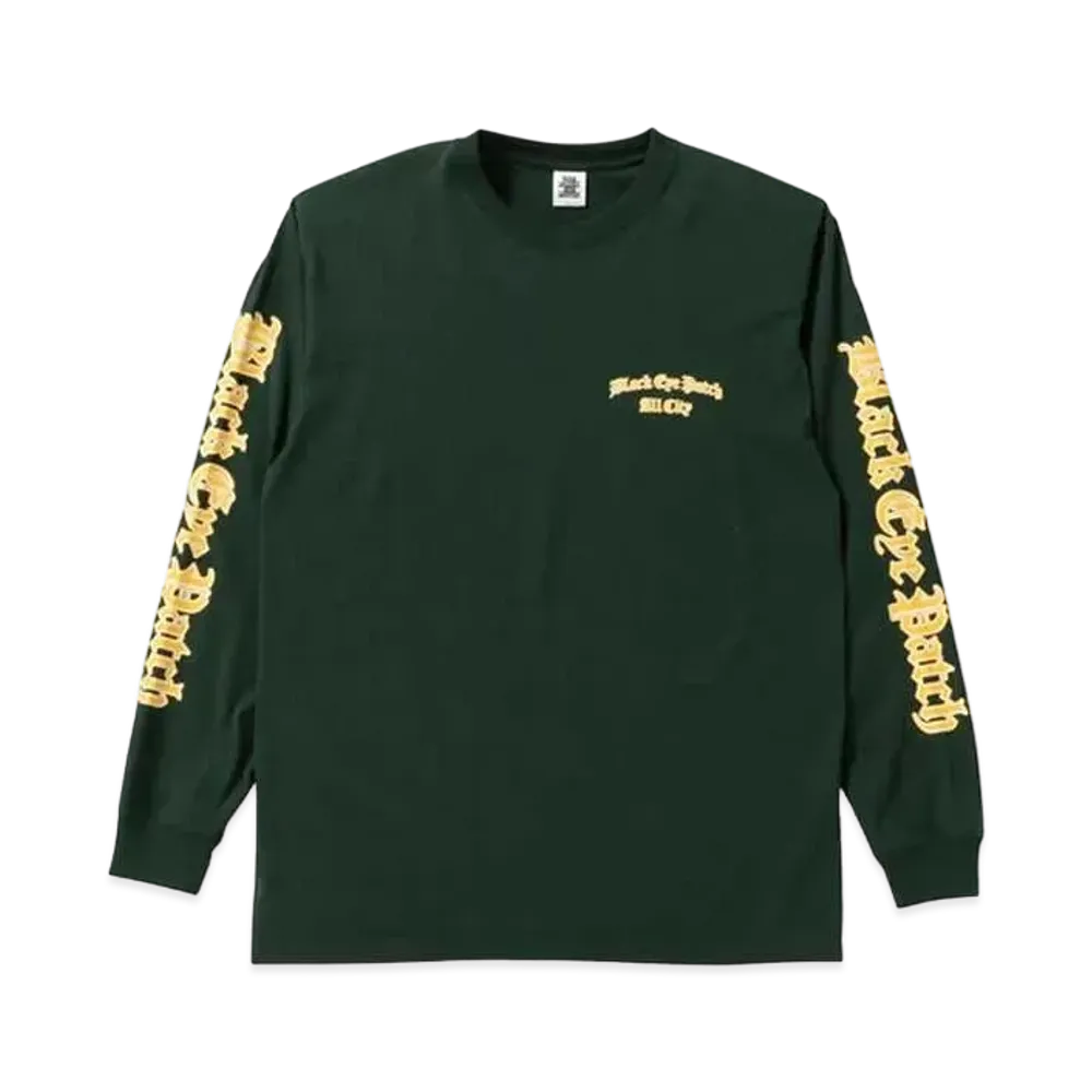 BlackEyePatch ALL CITY BLACKLETTER L/S TEE "Green"