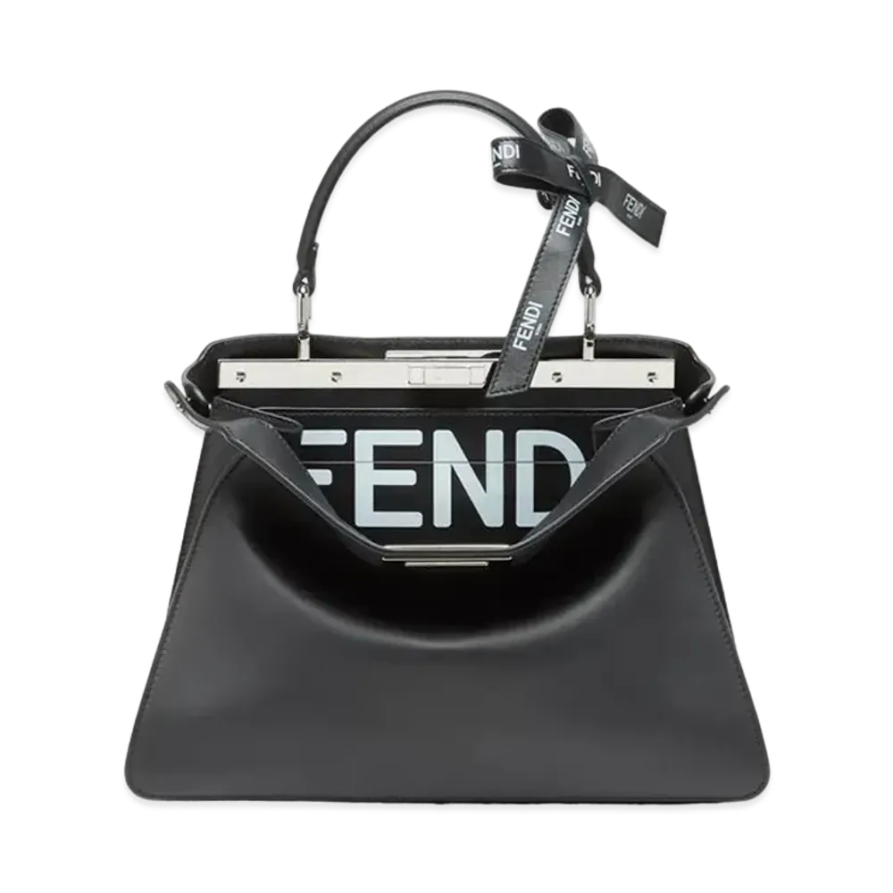 FENDI by MARC JACOBS Peekaboo ISeeU Medium Leather Bag "Black"