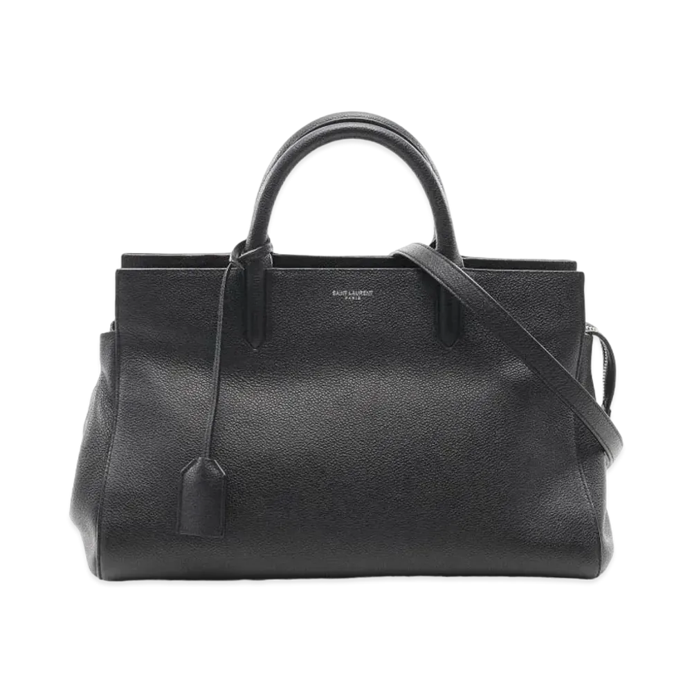 Saint Laurent Cabas Rive Gauche Leather 2WAY Bag "Black"