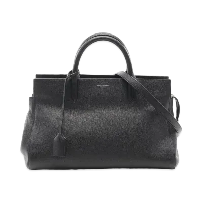 Saint Laurent Cabas Rive Gauche Leather 2WAY Bag "Black"