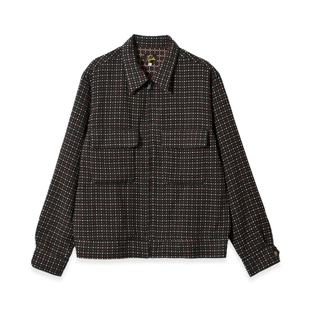 NEEDLES Sports Jacket - Dobby Square "Black/Small"