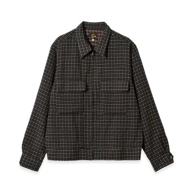 NEEDLES Sports Jacket - Dobby Square "Black/Small"