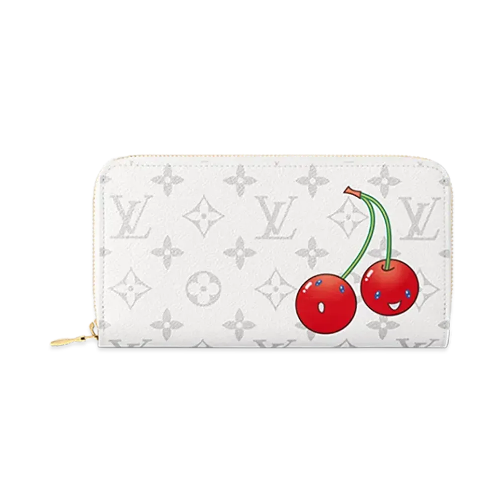 Louis Vuitton x Takashi Murakami Zippy Wallet "Cherry White"