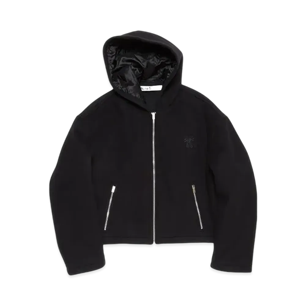 Acne Studios Wool Blend Hooded Jacket "Black"