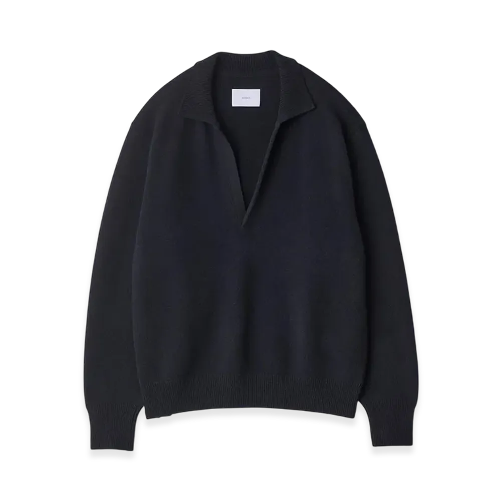 ssstein Extra Fine Wool Knit Skipper LS "Dark Navy"