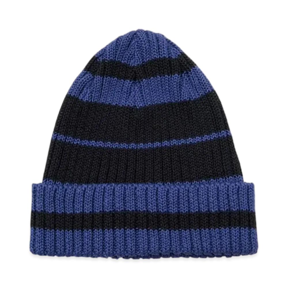 UNDERCOVER Linen Polyester Knit Cap "Nvy Border"