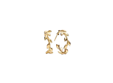 Tiffany & Co. Olive Leaf Hoop Earrings "Gold"