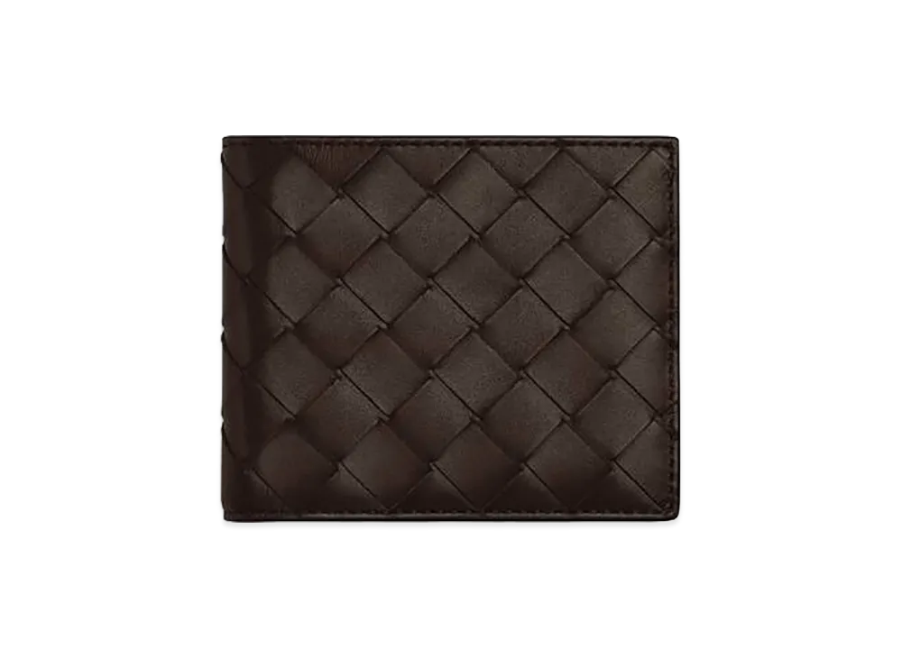 Bottega Veneta Intrecciato Bi-fold Wallet "Fondente"