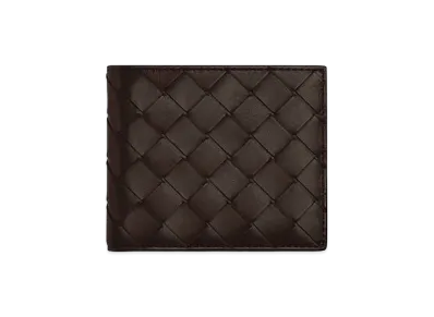 Bottega Veneta Intrecciato Bi-fold Wallet "Fondente"