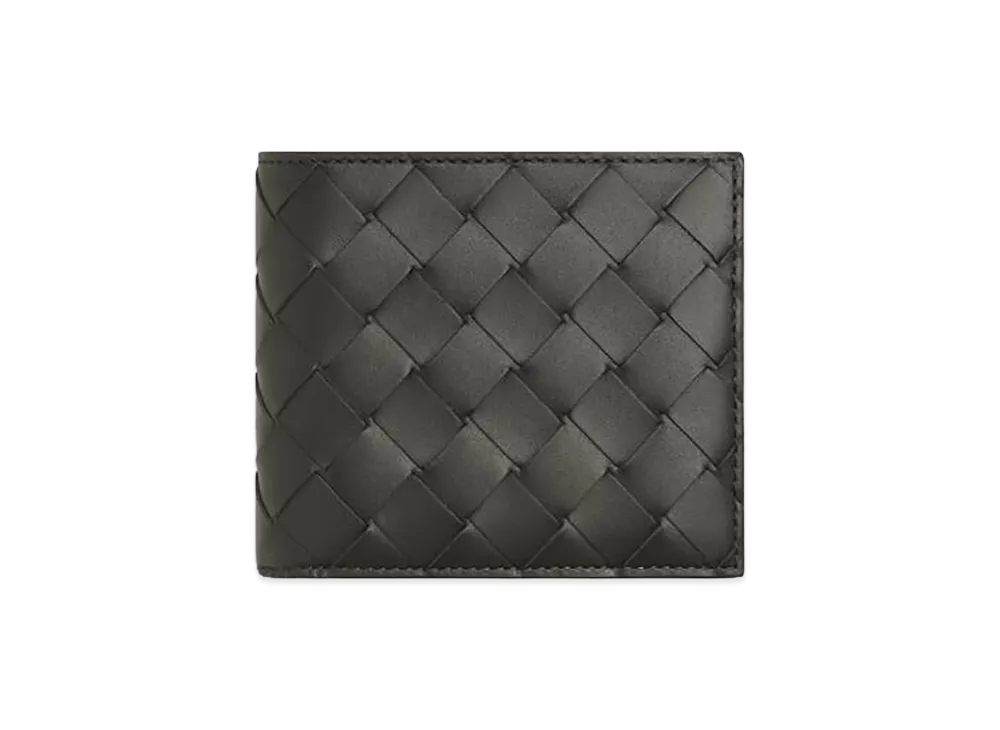 Bottega Veneta Intrecciato Bi-fold Wallet with Coin Purse "Graphite/Rainbow"
