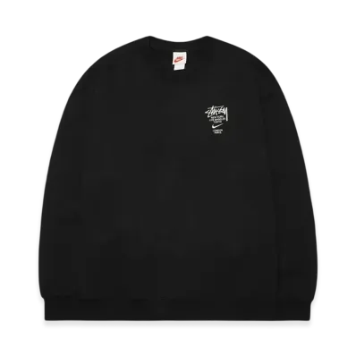 Nike x Stussy International Crewneck Sweatshirt (Asia Size) "Black" DC4199-010