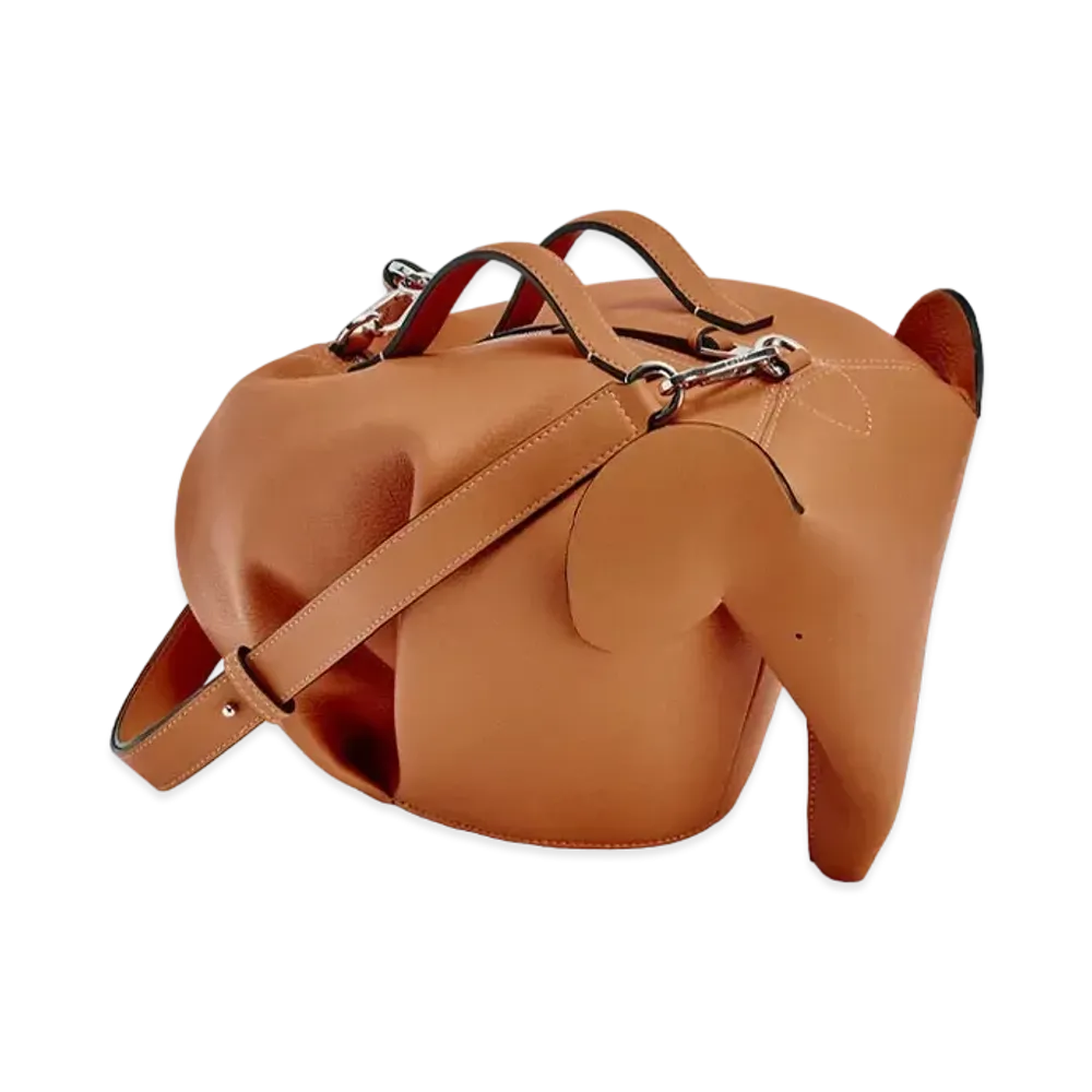 LOEWE Large Elephant Bag In Classic Calfskin "Tan"