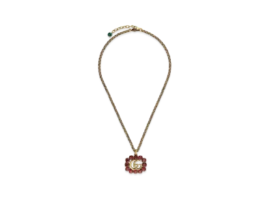 GUCCI Crystal Double G Necklace