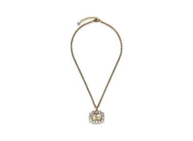 GUCCI Crystal Double G Necklace