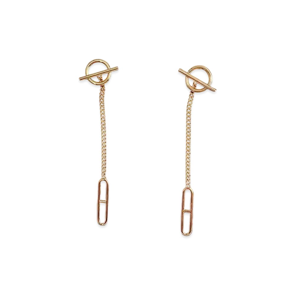 Hermes Echappee Earrings "Pink Gold"