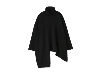 Yohji Yamamoto Y's ASYMMETRICAL HIGHT NECK PULLOVER "Black"