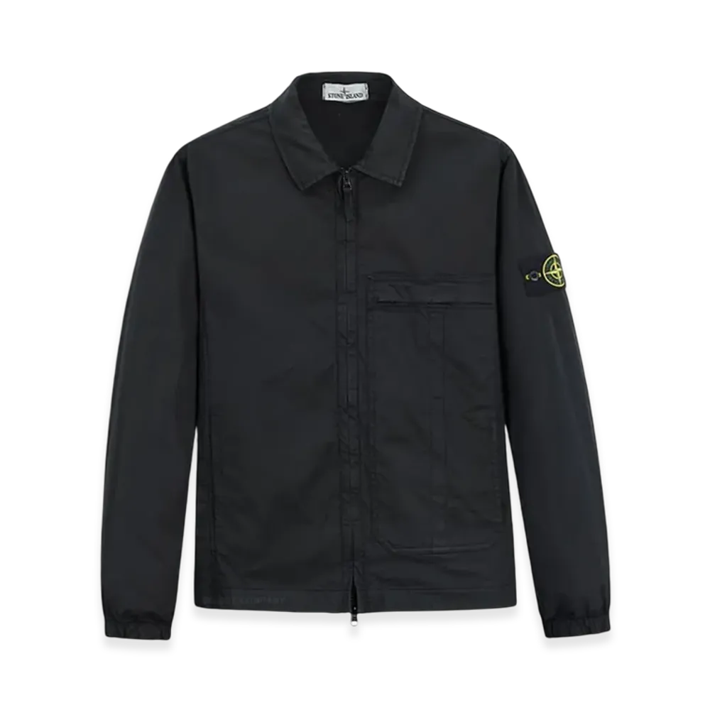 Stone Island 10319 Stretch Cotton Twill Overshirt - 21SS "Black"