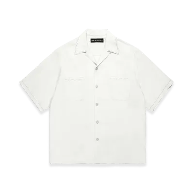 WACKO MARIA 50's Open Collar Shirt "White"