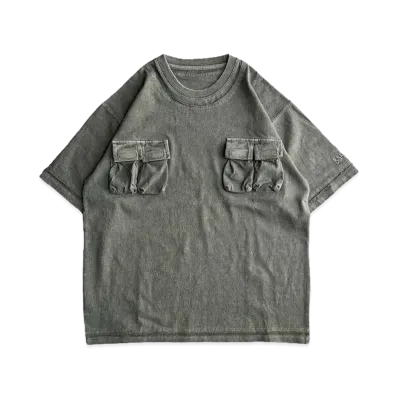 BALLSY.BROTHERS Pigmented military T-shirt "Khaki"
