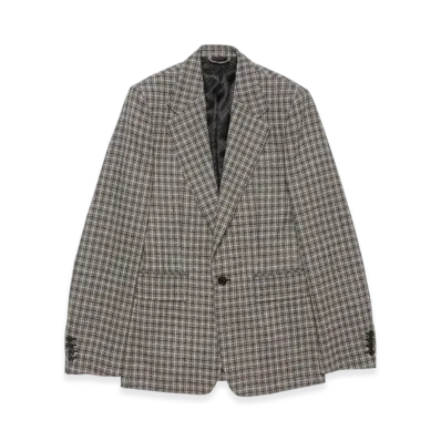 Acne Studios Fitted Wool Suit Jacket "Black/White"