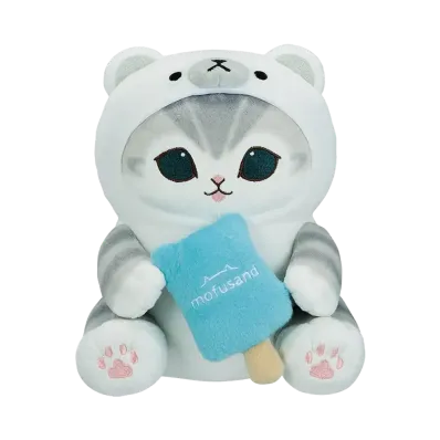 BANDAI "Ichiban Kuji" -mofusand ~Cool and Relaxing Time~- A Prize Polar Bear Nyan Ice Cream Plush