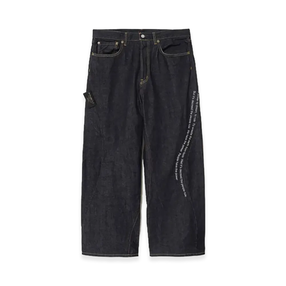 UNDERCOVER Rigid Denim Wide Pants "Indigo"