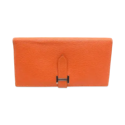 Hermes Bean Souffle Wallet "Orange"