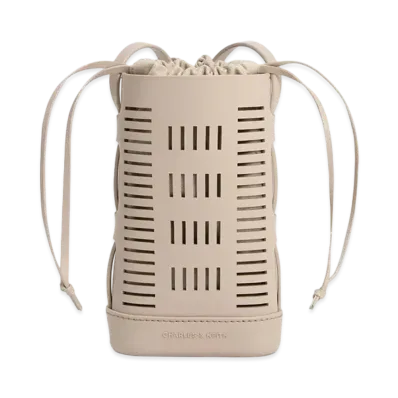 CHARLES & KEITH Delphi Cutout Phone Pouch "Oat"