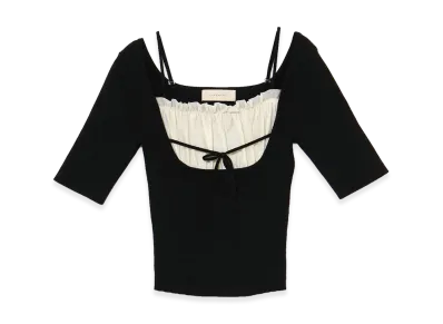 ANDMARY Women's Mew Frill Tops "Black"