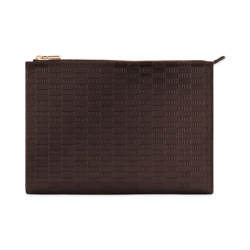 Kithmas Monogram Vachetta Leather Zip Pouch "Incognito"