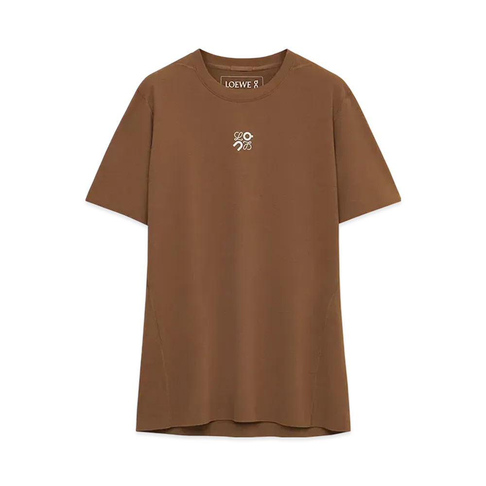 LOEWE x On Active T-Shirt in Technical Jersey "Toffee"