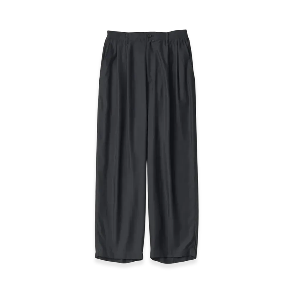 ssstein Cupro Twill Wide Easy Trousers "Black"