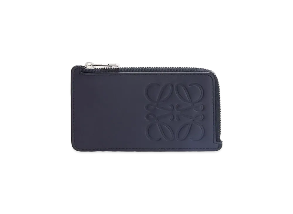 LOEWE Brand Coin Cardholder In Smooth Calfskin "Midnight Blue"