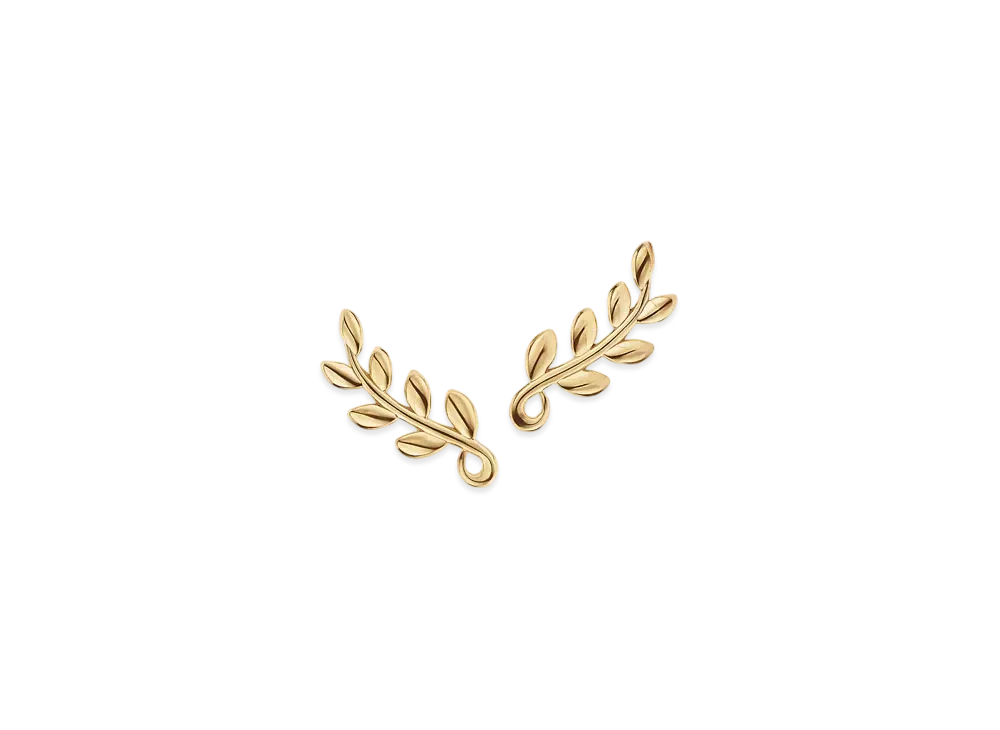 Tiffany & Co. Olive Leaf Climber Earrings "Gold"