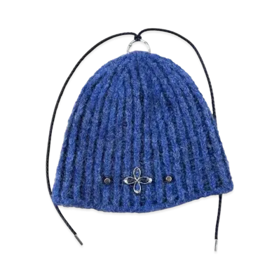 SURGERY Clover Logo Double-Strap Beanie "Blue"