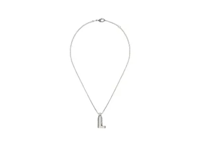 GUCCI Initial "L" Silver Necklace "Silver"